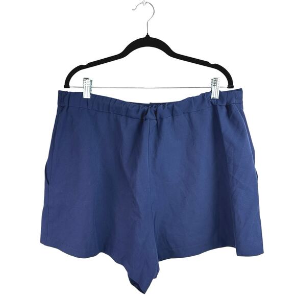 ASOS Women's Blue High Waist Wide Leg Zipper Pockets Casual Mini Shorts Size 14 - Picture 3 of 4